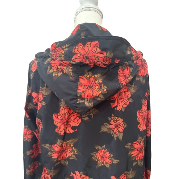 COACH Floral Windbreaker Hoodie Jacket Size Small - Picture 8 of 13